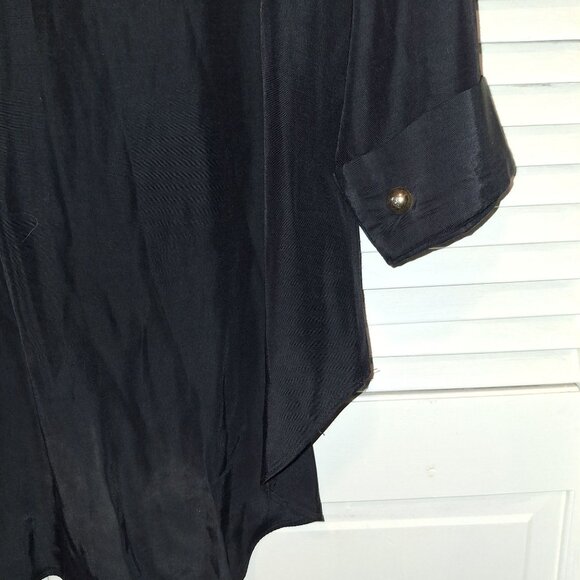 Vintage R&M Richards Black & Gold Embroidered Blouse Bling Retro Y2K Festival - Picture 7 of 10